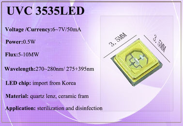 2020 New UVC Led Module 270~280nm/275+395nm UVC Led For Sterilization And Disinfection supplier