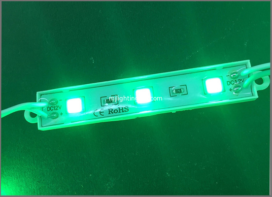 5730 3 LEDs Led Module 12V  Waterproof IP65 120 Degree Green Color Modoles For LED Sign Shop Banner supplier