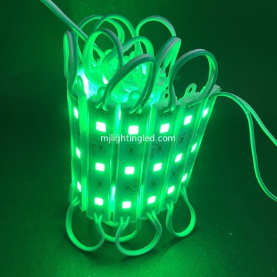 5730 3 LEDs Led Module 12V  Waterproof IP65 120 Degree Green Color Modoles For LED Sign Shop Banner supplier