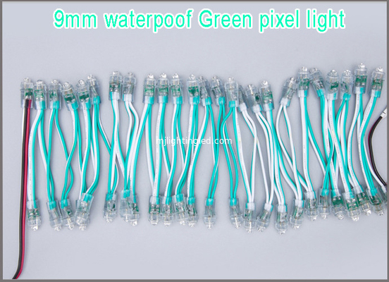 9mm 5V 12V Mini Led Pixel Light Green Color Waterproof Ip68 Lightings For Logo Signs supplier