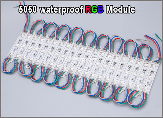 RGB LED Module With 3 Smd 5050 Chip Back Lit Sign Outdoor Building Advertising Signage supplier