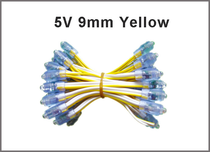 DC5V led pixel module 9mm LED pixel string yellow color outdoor signage ...