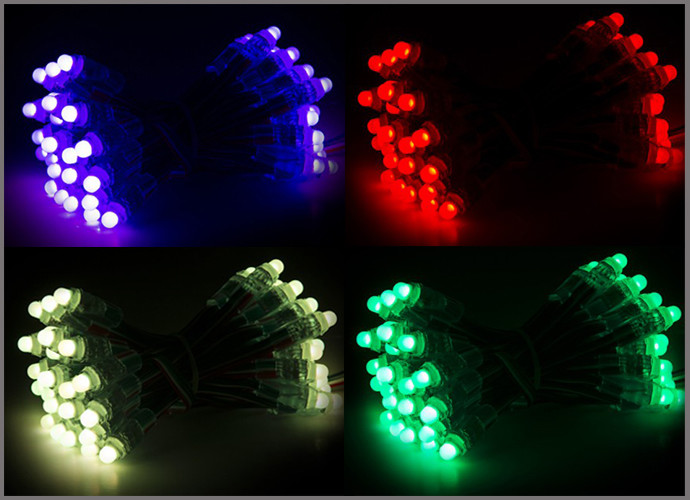12MM 5V Digital RGB LED Pixel String Light 12mm Individually ...