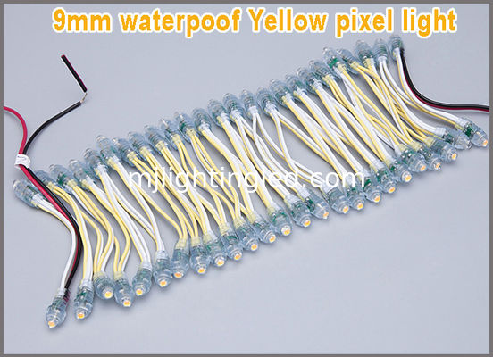 9mm Yellow LED Pixel Module Light Waterproof IP68 5V Advertising Signs