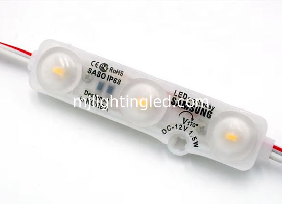 5730 3 Led Module Light 1.5W Injection 6818 LED Module Light 12V With Lens
