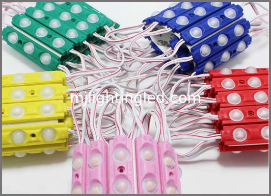 5730 3W led Module 12V 3leds modoles red green blue yellow white pink with 160degree lenz for Light Box