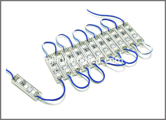 3 LED Module 5050, 0.8W 12V, Blue Color, IP67 For Led Channel Letters