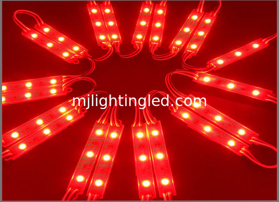 3 LED module 5050, 0.72W 12V, Red color, IP65 for Lettere luminose