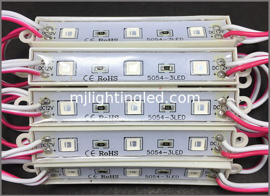 3 LED Module Of Red LED 5054, 0.72W 12V, IP65 For Shop Branding